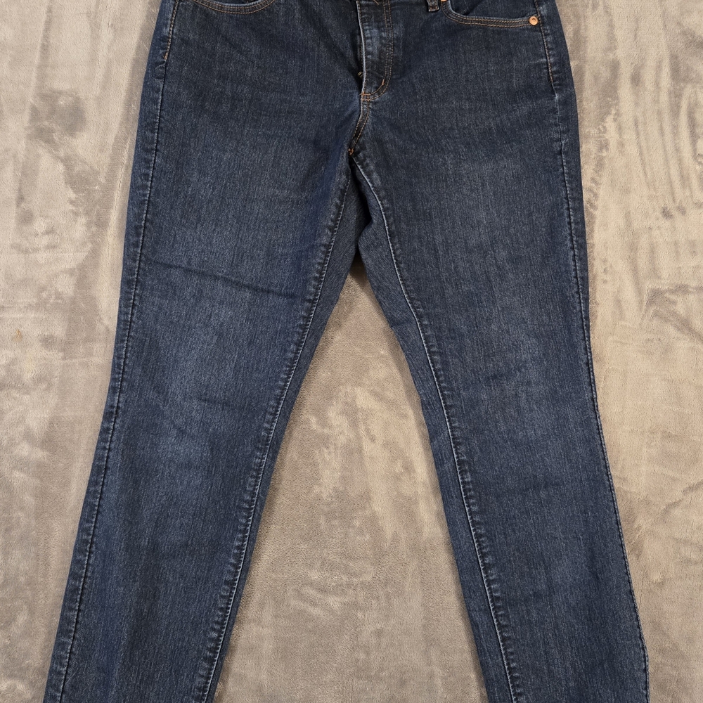 LOFT Curvy Skinny Jeans - Size 28/6 - Dark Wash Stretch Denim (#6)